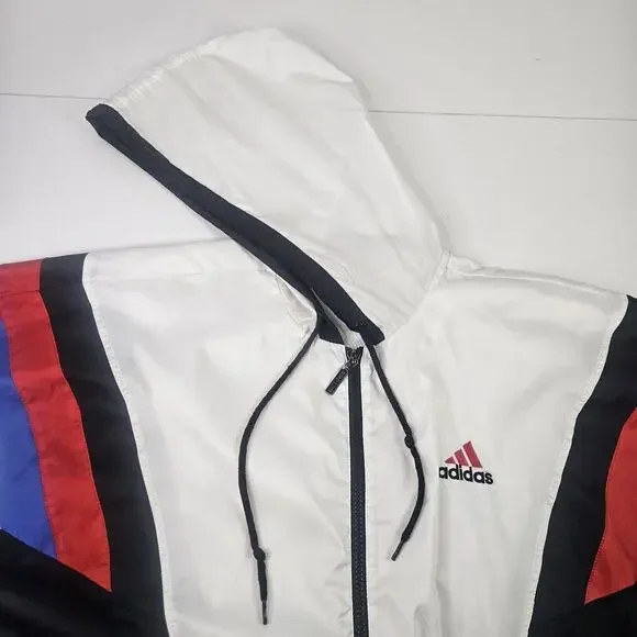 Vintage 90s Adidas Originals Windbreaker Jacket Football Mens Medium Sportswear